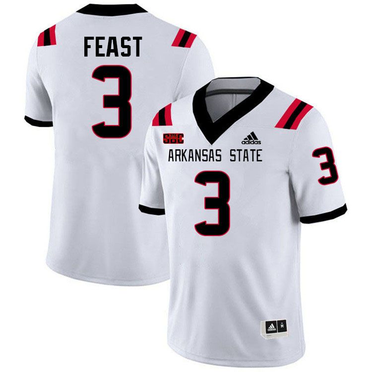 Andre Feast Arkansas State Jersey,Arkansas State Red Wolves Football Uniforms,Jersey-White